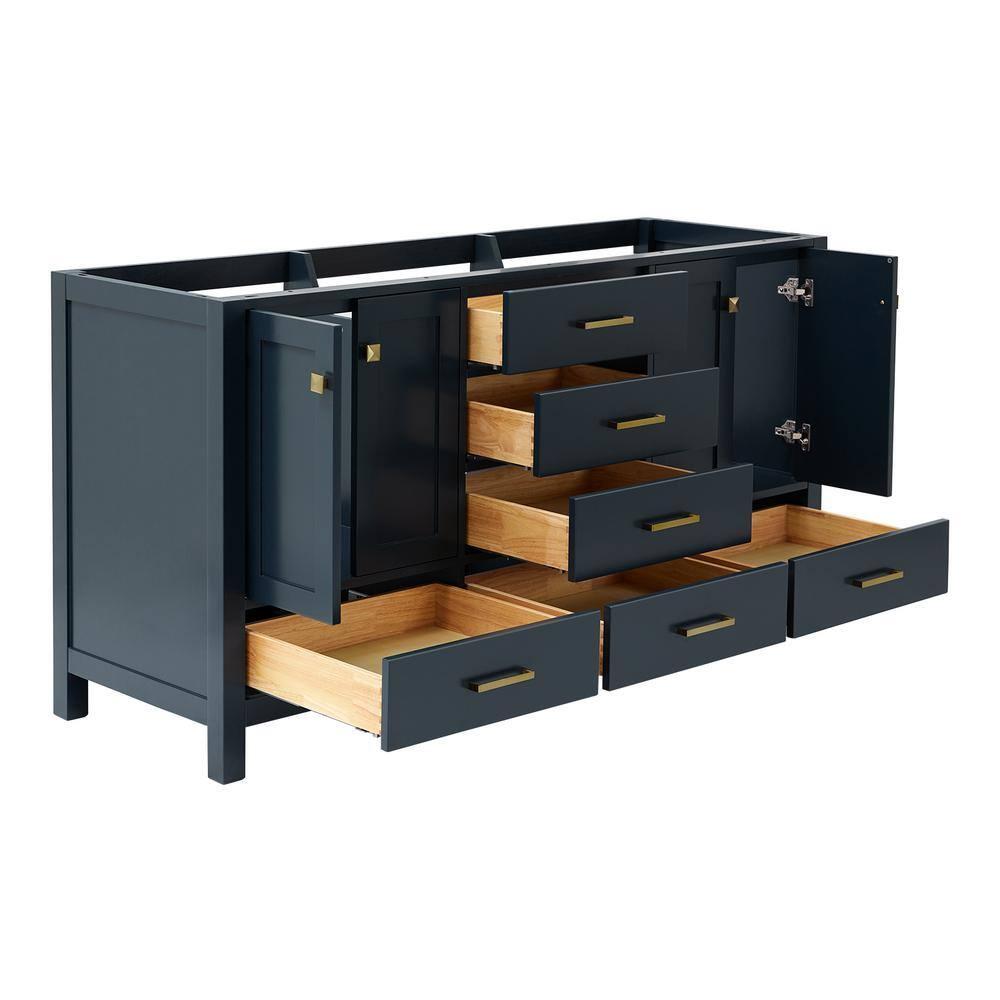 Ariel A067d-Bc Cambridge 66" Double Free Standing Vanity Cabinet Only - Blue