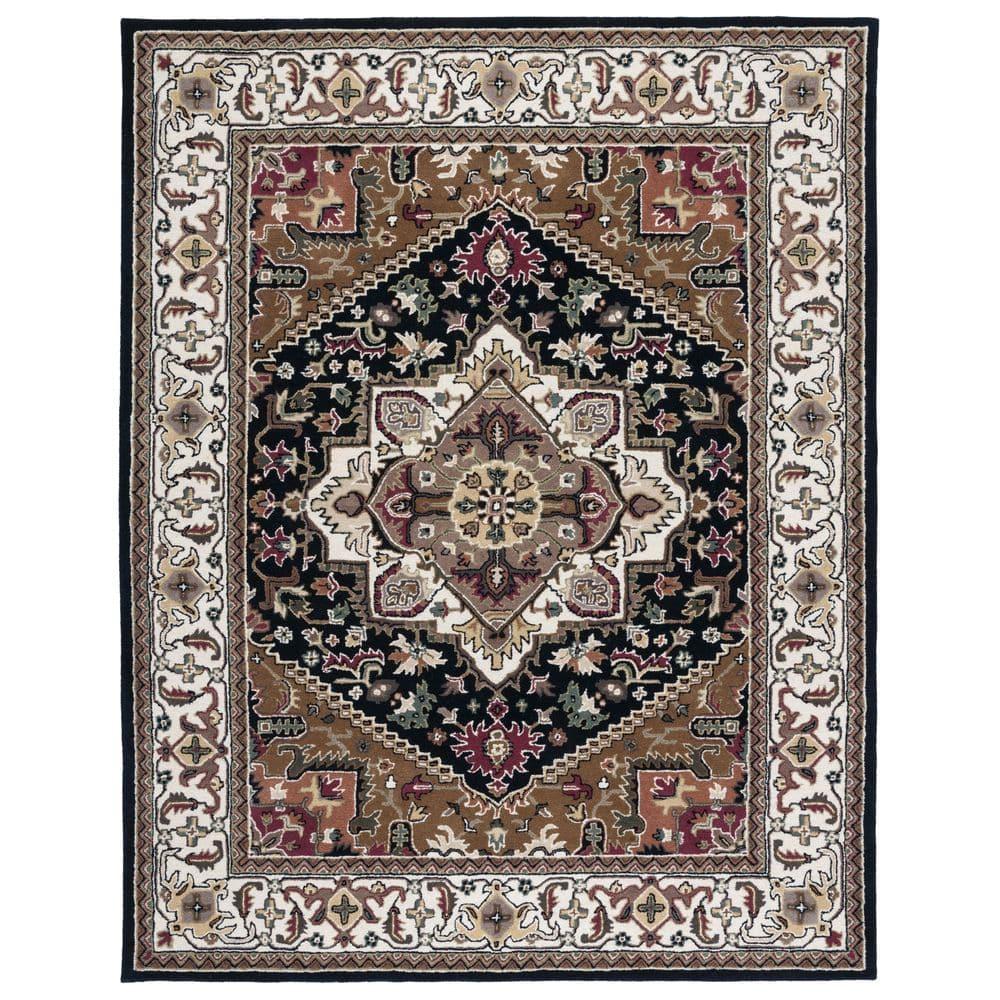 Heritage HG625 Handmade Area Rug - 9'x12' - Navy/Brown - Safavieh