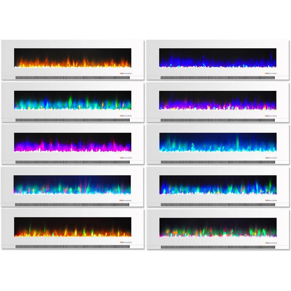 Cambridge Cambridge Wall Mount Electric Fireplace Heater with Remote Control for Indoor Use in Living Room, Bedroom, Home Office
