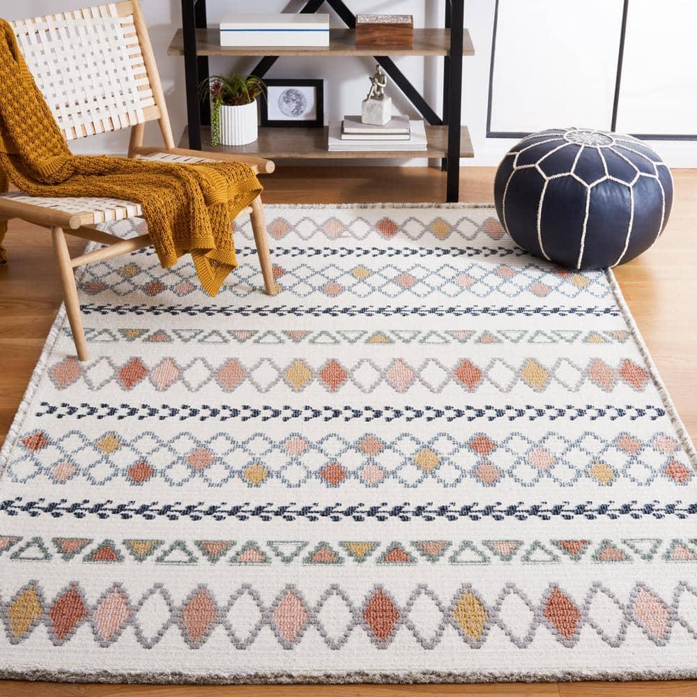 Marrakesh MRK610 Power Loomed Area Rug - Ivory/Multi - 6'7"x6'7" - Safavieh.