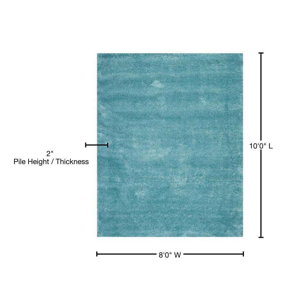 Shag SG180 Power Loomed Area Rug - Aqua Blue - 8'x10' - Safavieh.