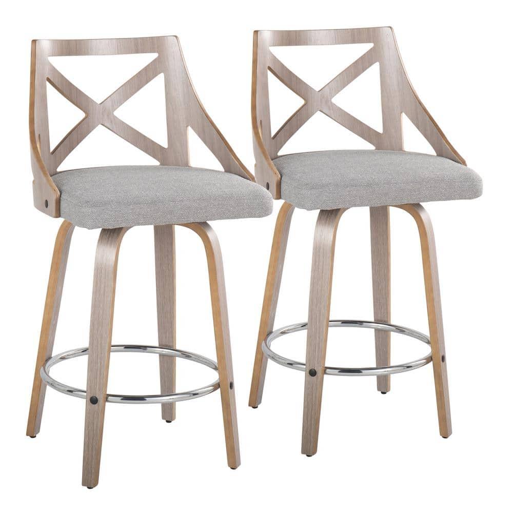 LumiSource Swivel Upholstered Counter Stool