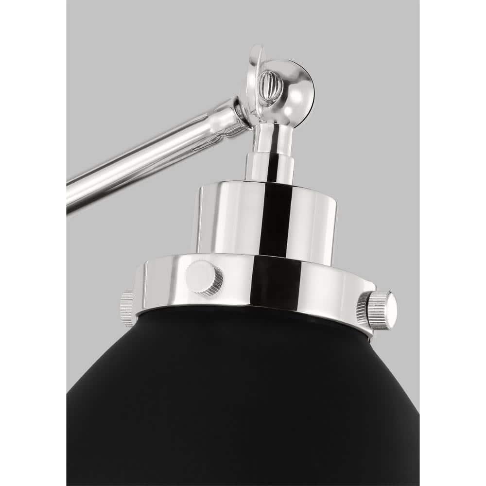 Wellfleet 46'' Adjustable Dome Floor Lamp Set in Polished Nickel