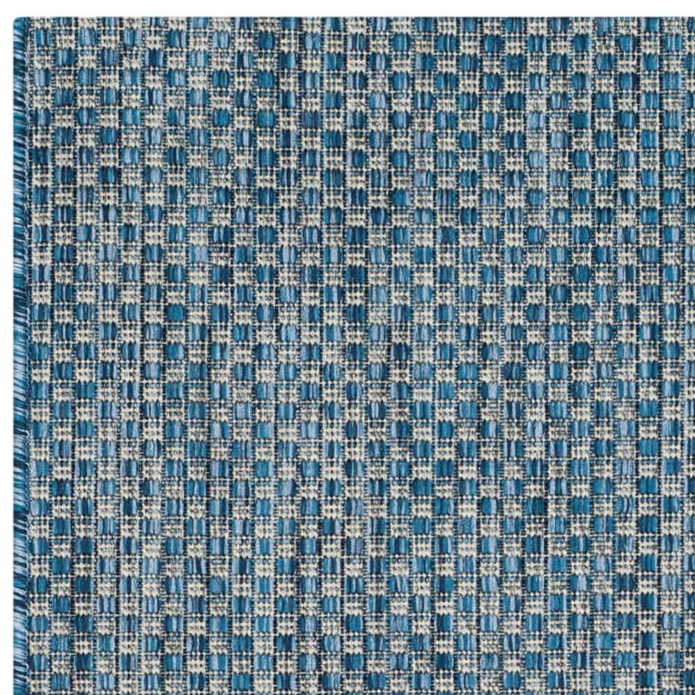 Courtyard CY8521 Power Loomed Indoor/Outdoor Accent Rug - Navy/Grey - 2'7"x5' - Safavieh.
