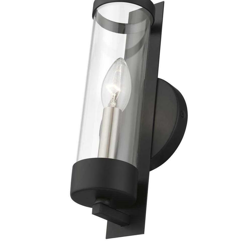 Livex Lighting Castleton 1 - Light Sconce in  Black/Brushed Nickel