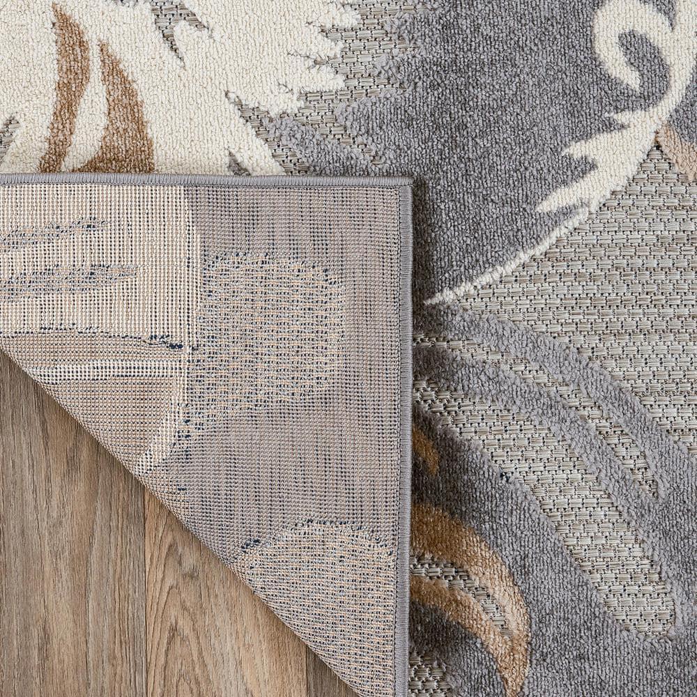 World Rug Gallery Modern Floral Indoor/Outdoor Area Rug