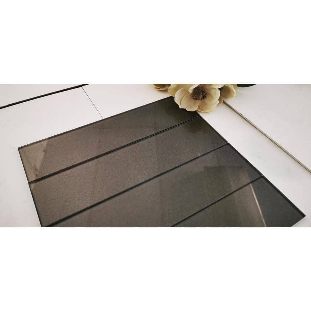 Abolos Forever Glossy 3 in. x 12 in. Diamond Grade Glass Straight Edge Subway Decorative Kitchen & Bathroom Wall Tile