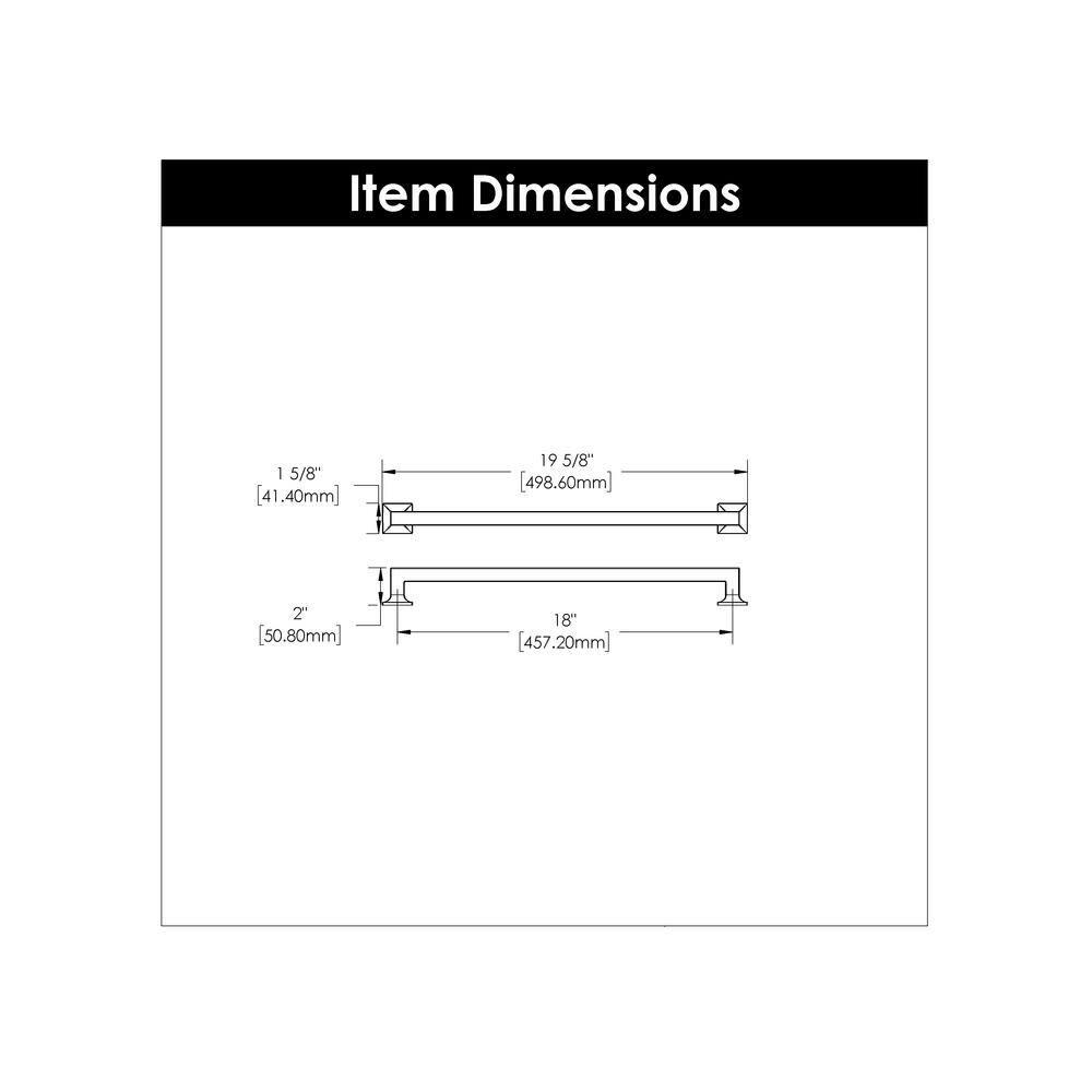 18-Inch Oil-Rubbed Bronze Modern Appliance Pull
