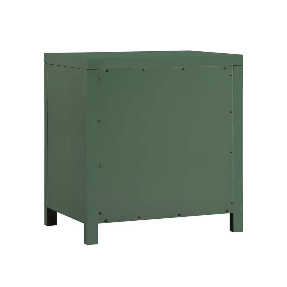 Comfort Pointe Nolan 3-drawer Vintage Green Painted Wood Nightstand