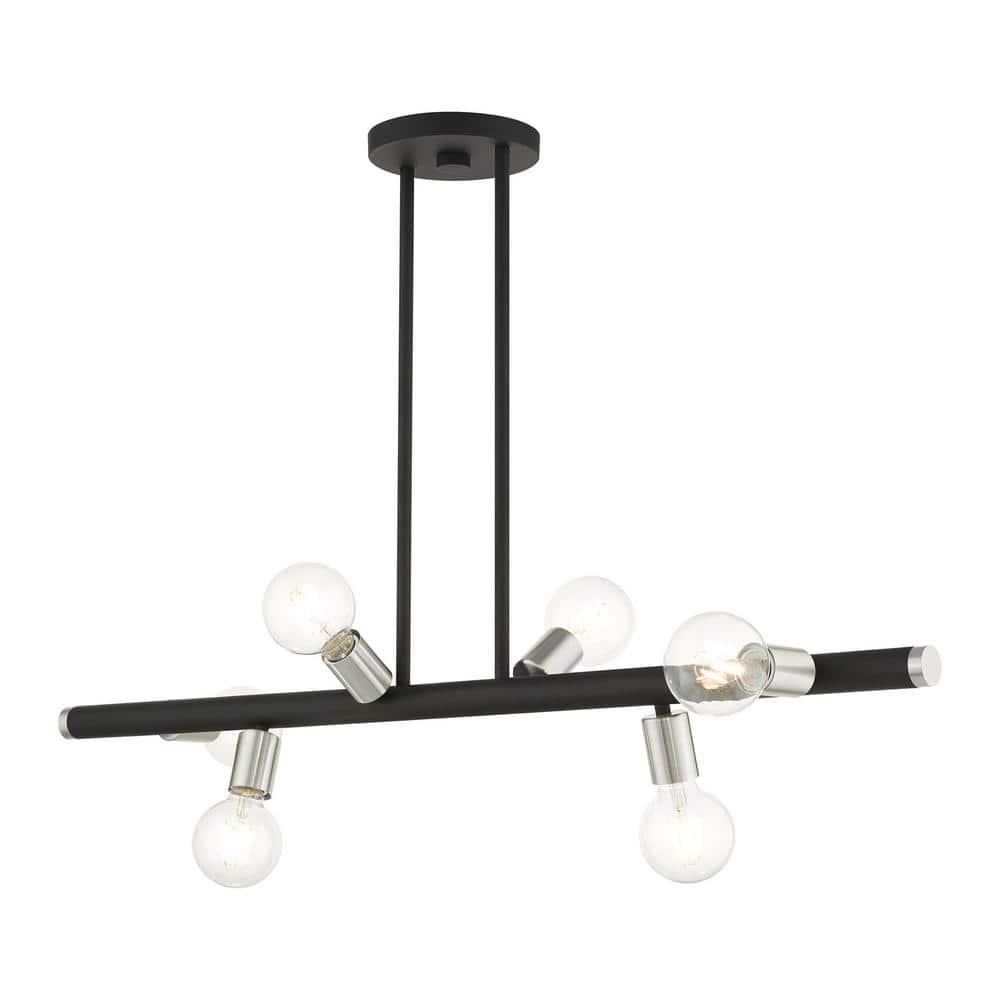 Livex Lighting - Bannister - 6 Light Linear Chandelier in Mid Century Modern