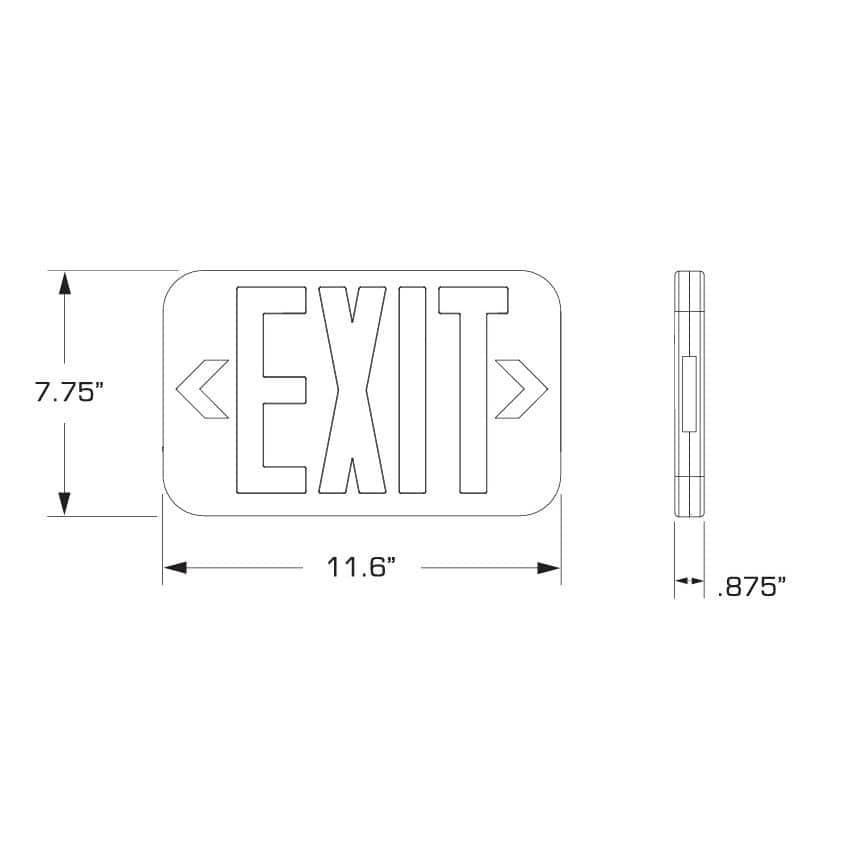 Progress Lighting Thermoplastic LED Exit Sign | Wayfair