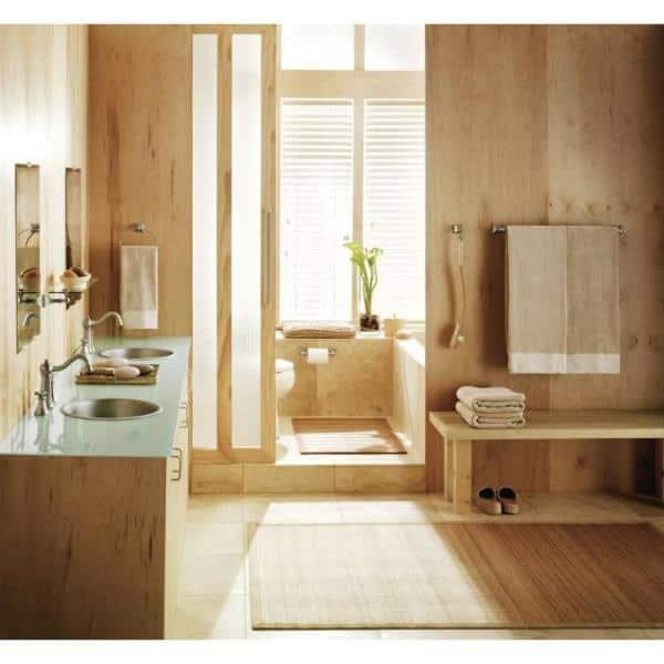 Moen Dn8390 20" Glass Shelf From The Retreat Collection - Nickel