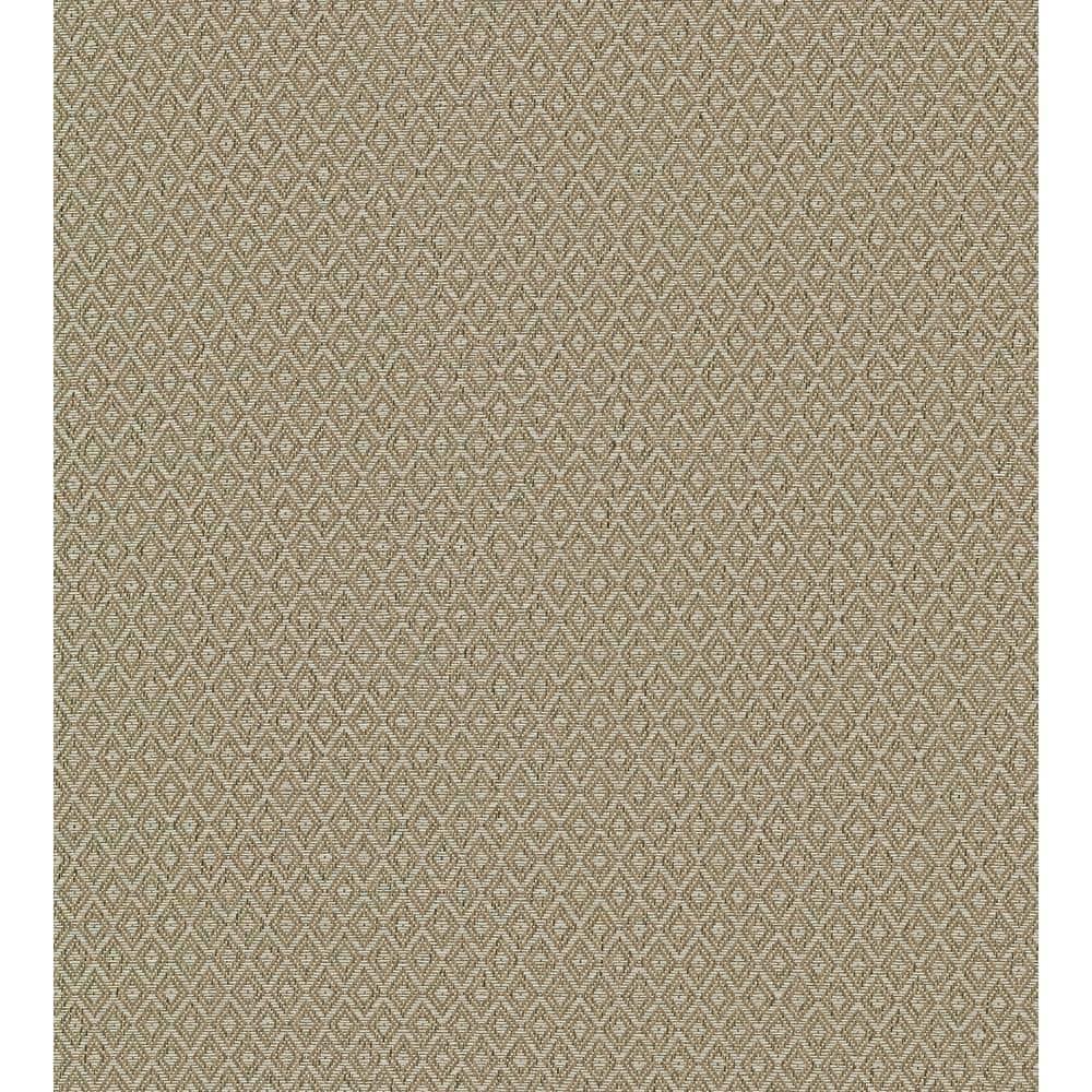 Hui Light Brown Geometric Grasscloth Wallpaper Roll