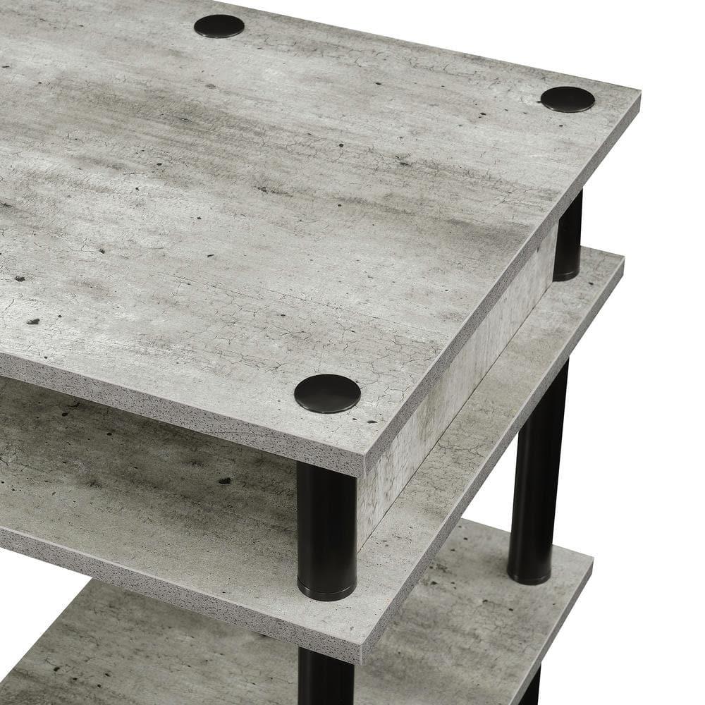 Convenience Concepts Designs2Go 30" Tall No Tools Student Desk with Shelves, Faux Birch/Black