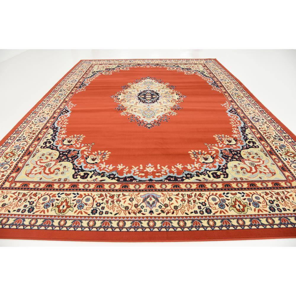 Unique Loom Reza Collection Area Rug - Washington (10'  x 13' 1" Rectangle Terracotta/Cream)