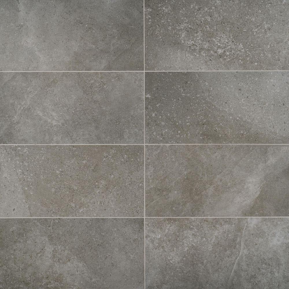 Bond Tile Grava 11.81 in. x 23.62 in. Matte Stone Look Porcelain Floor and Wall Tile (9.68 Sq. Ft. / Case)