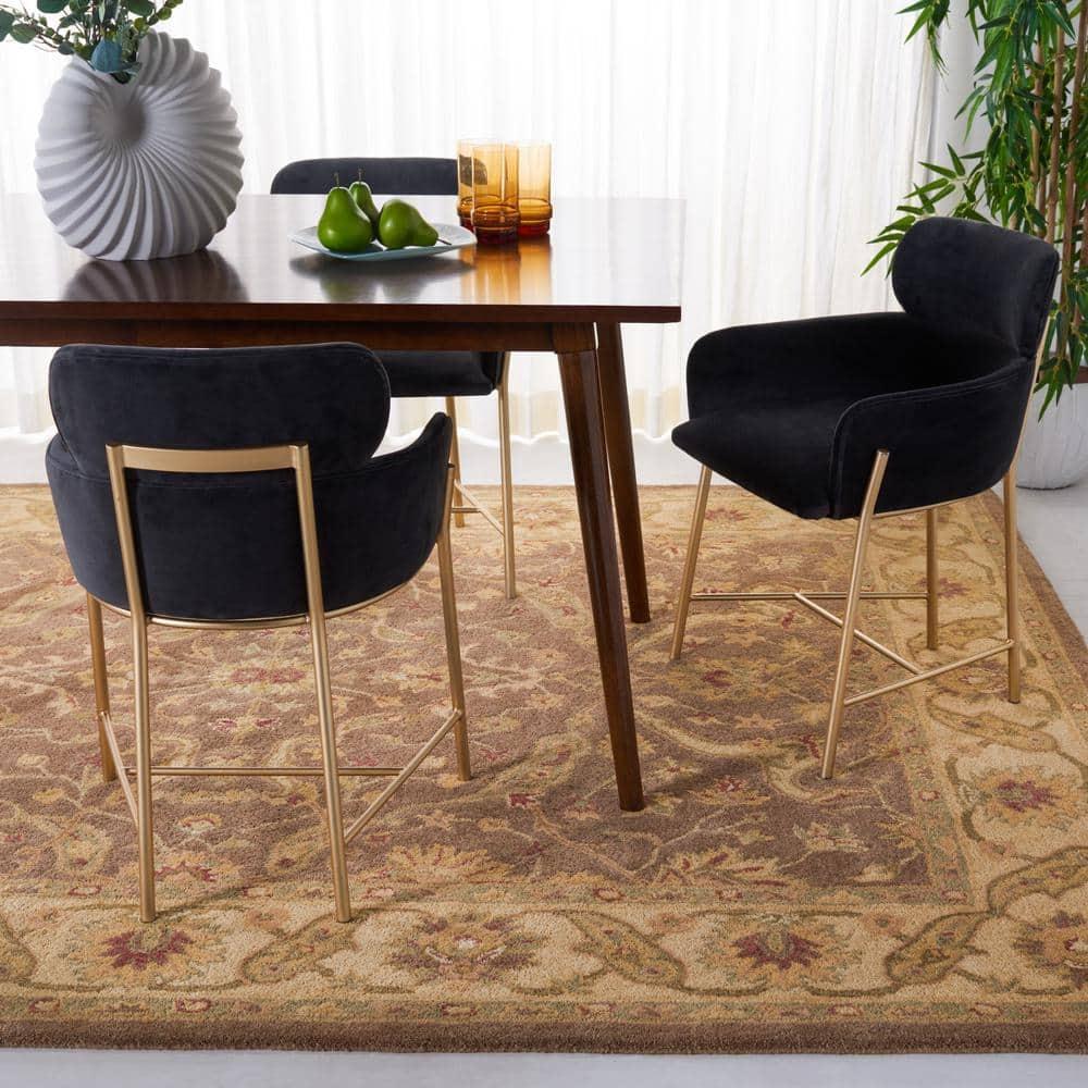 SAFAVIEH Antiquity Beaufort Oriental Wool Area Rug, Brown/Gold, 8' x 8' Square