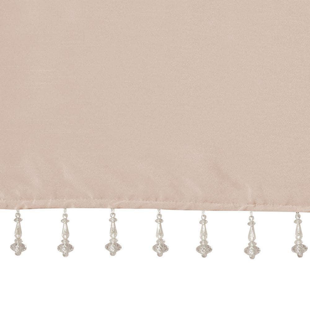 Madison Park Emilia Lightweight Faux Silk Single Valance with Beads