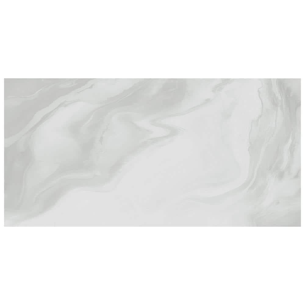 Savannah 23.62 in. x 47.24. in Polished Porcelain Marble Look Floor & Wall Tile (15.49 Sq. Ft./Case)