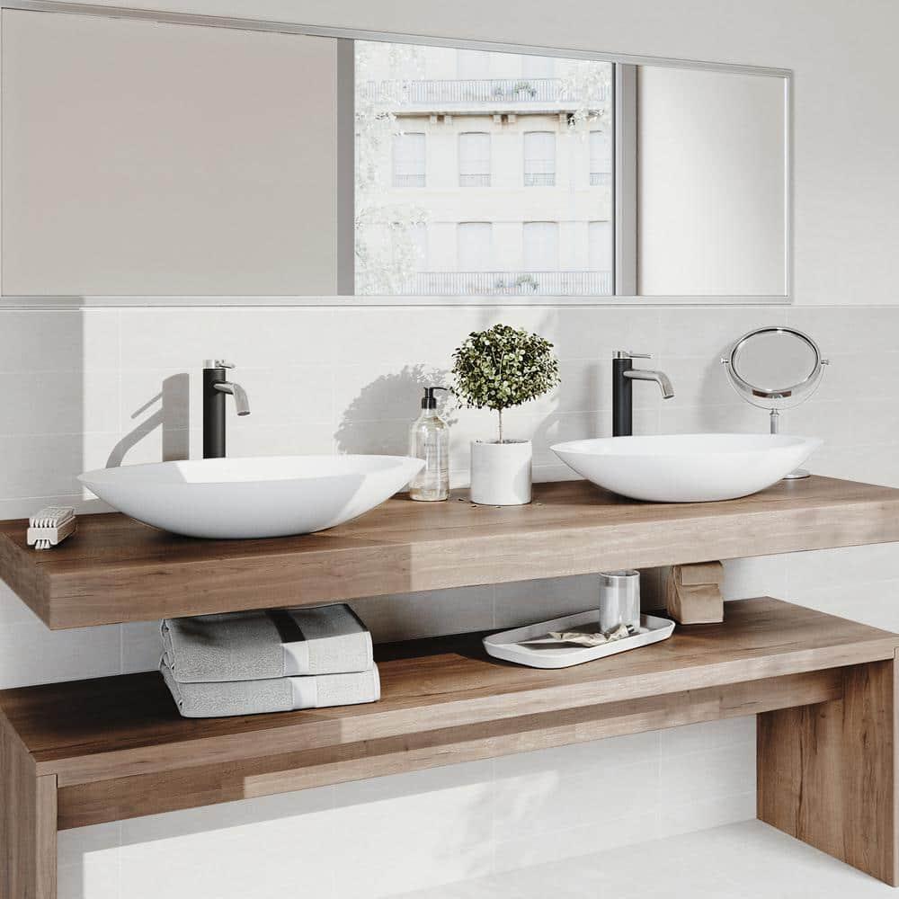 Lexington Single Handle Single-Hole Bathroom Vessel Faucet with Carbon Fiber