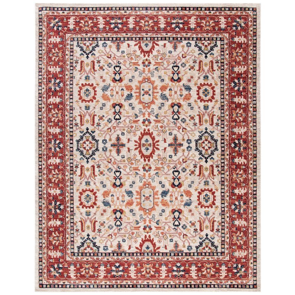 Charleston CHL412 Loomed Indoor Area Rug - Ivory/Red - 8'x10' - Safavieh