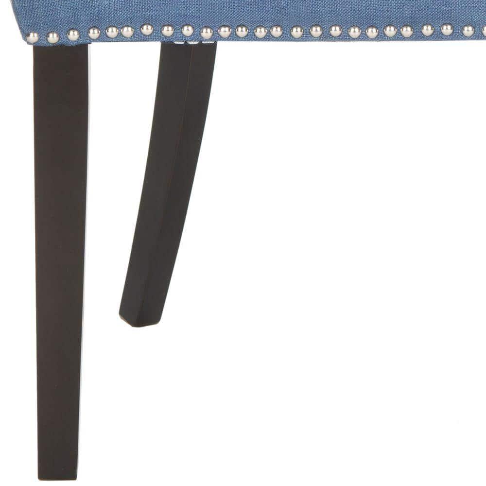 Lester 19" H Dining Chair With Nail Head Trim (Set of 2) - MCR4709 - Navy - Safavieh Couture