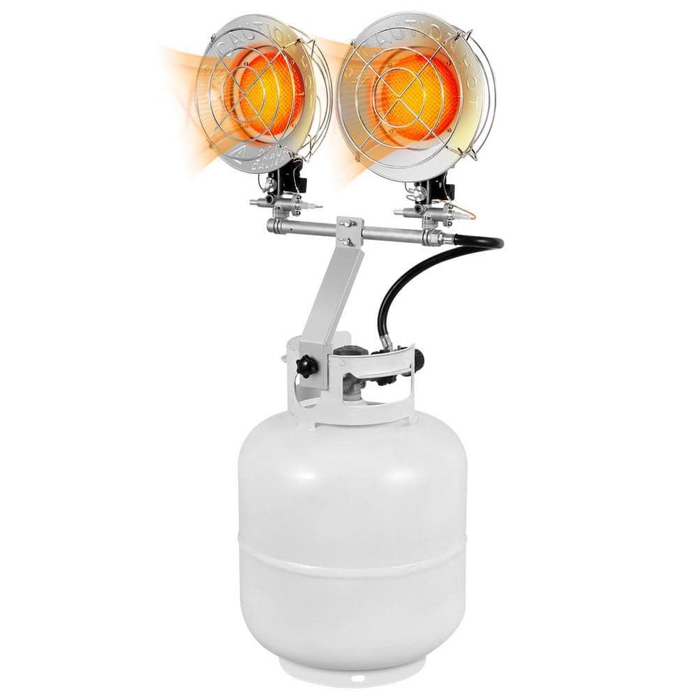 VIVOHOME 30000 BTU Propane Tank Top Portable Patio Heater with Double Head