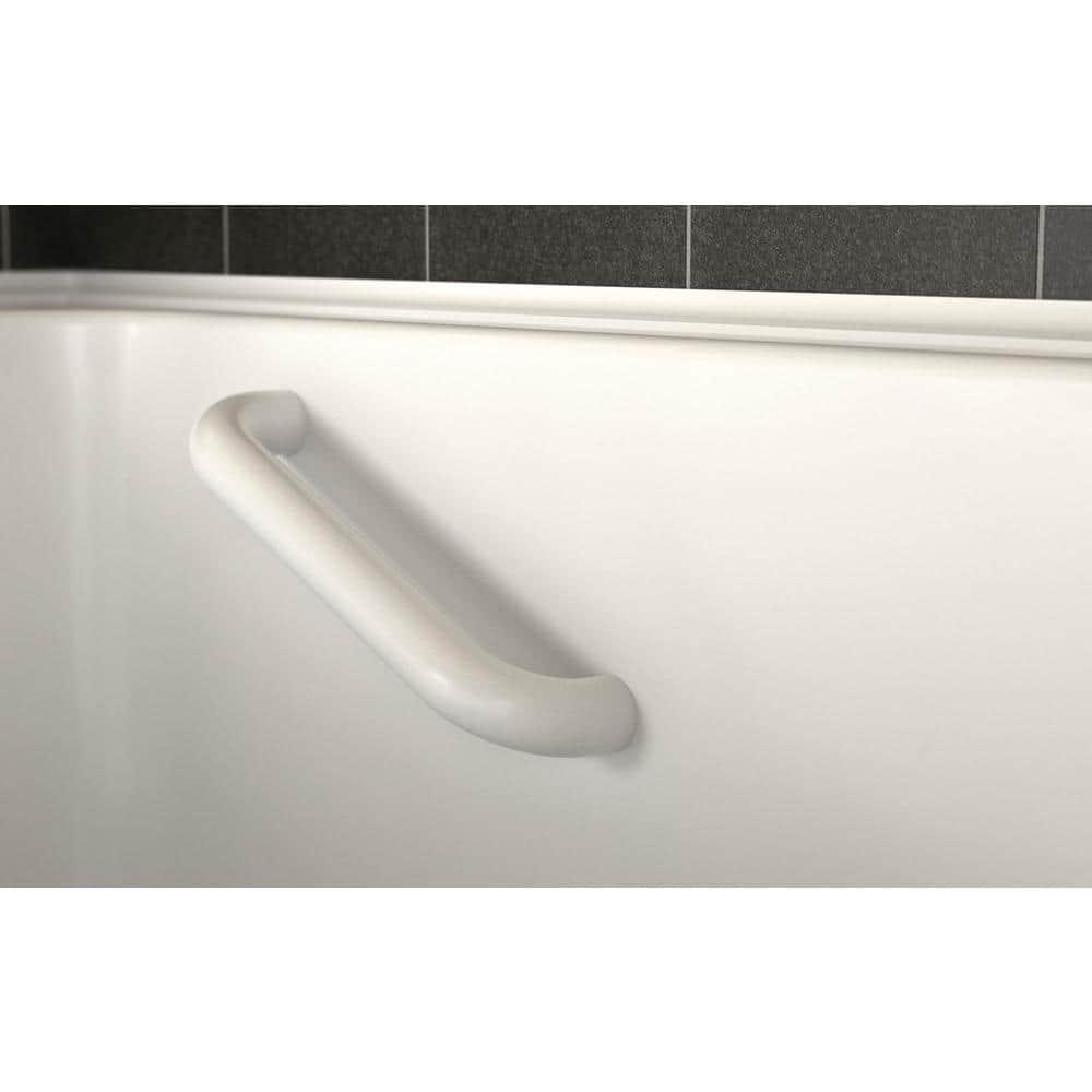 Safety Tubs 48'' x 29.75'' Walk-in Soaking Fiberglass Bathtub with Faucet SSA4828LS-WH