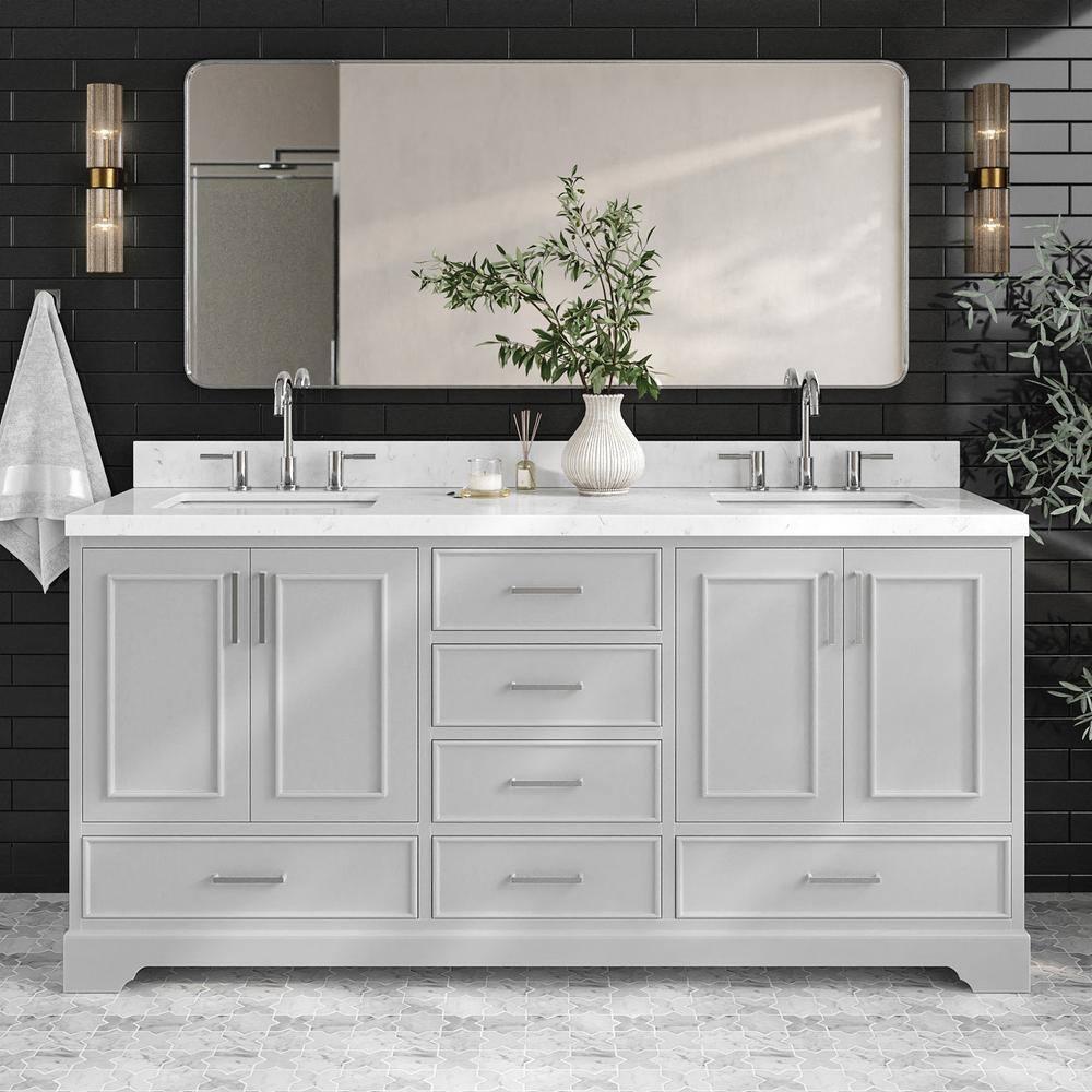 Ariel M072d-Bc Stafford 73" Double Free Standing Vanity Cabinet Only - Grey