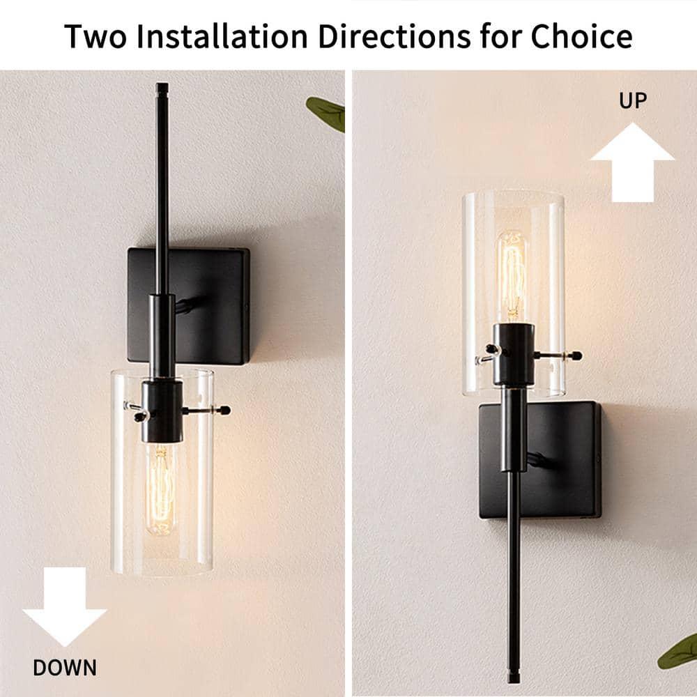 Kyrid Black Iron Armed Sconce Set of 2 Mornden Wall Sconce Set of 2 Hallway Light