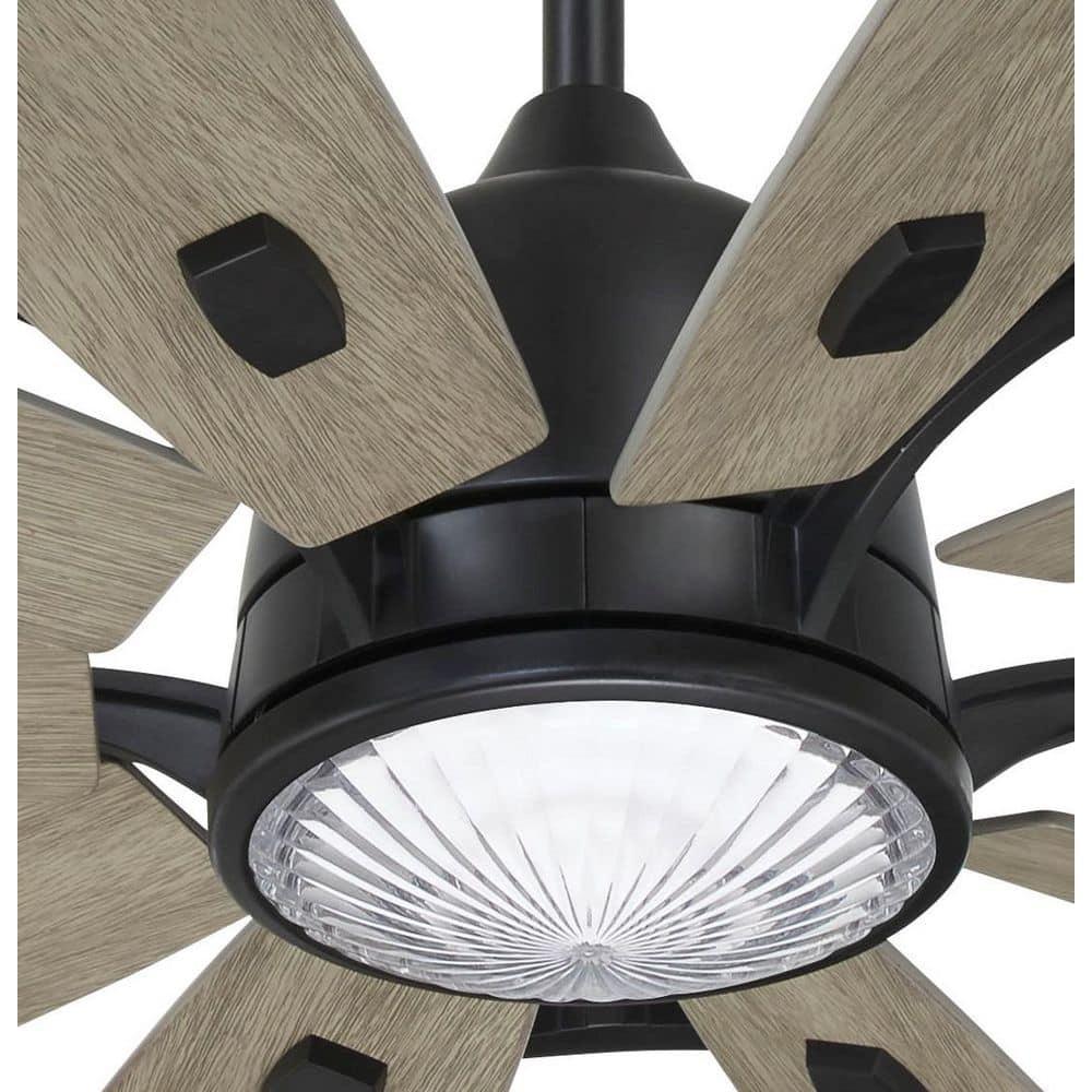 65" 10 - Blade LED Standard Ceiling Fan with Remote Control and Light Kit Included