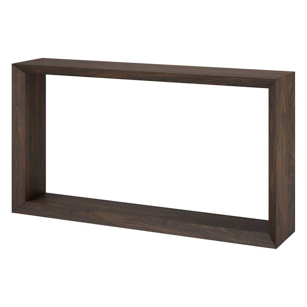 Evelyn&Zoe Osmond 55" Wide Rectangular Console Table, Alder Brown