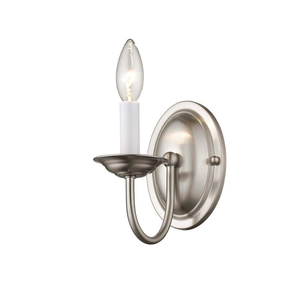 Livex Lighting Home Basics 1 - Light Wall Light in  Brushed Nickel