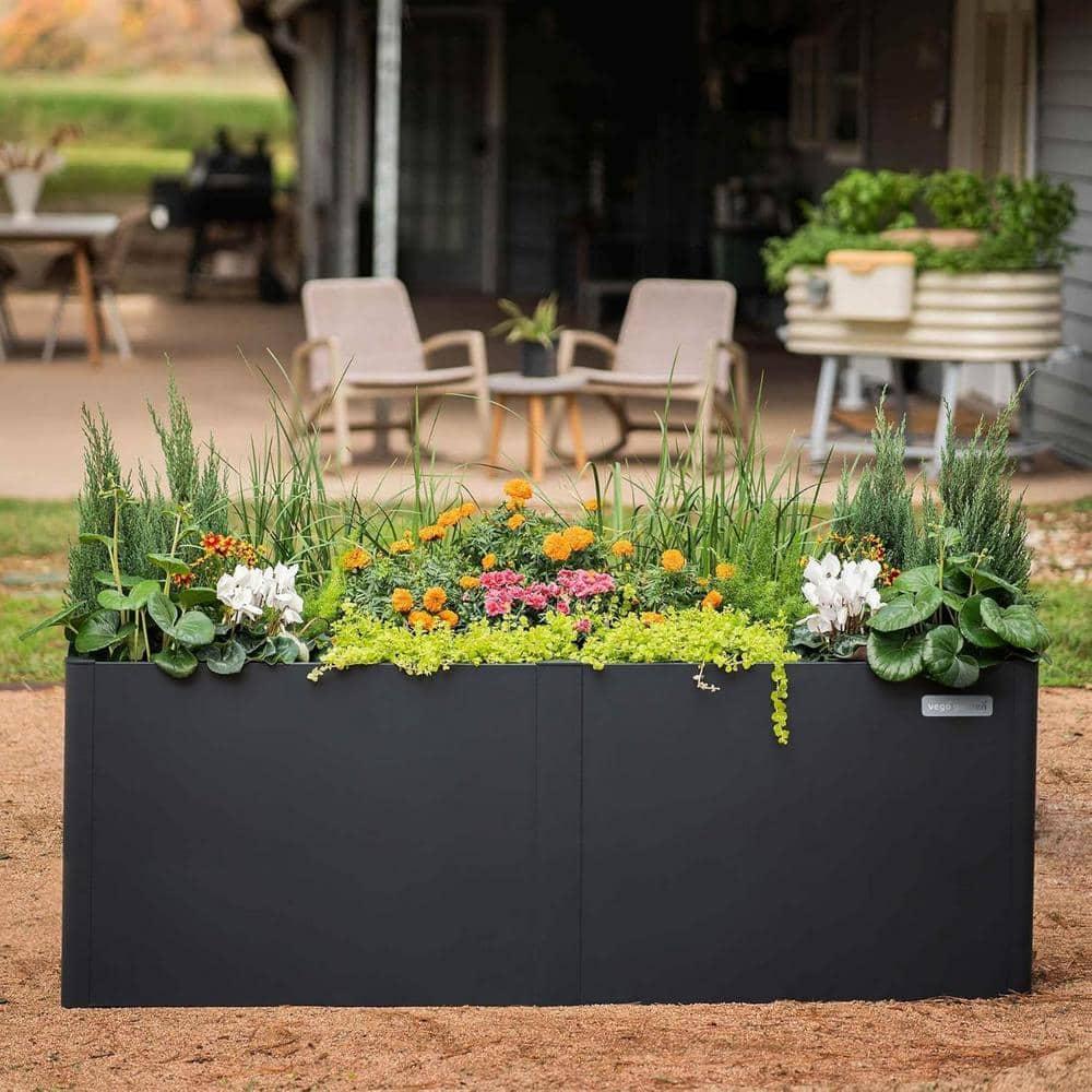 Vego Garden Modern 32" Tall Metal Outdoor Long Planter Box