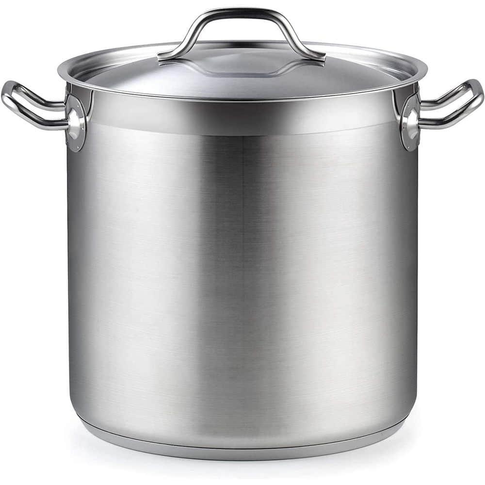 Cooks Standard Professional Stainless Steel Stock Pot with Lid, Silver