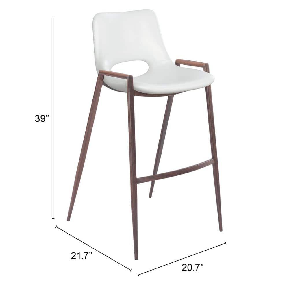 Zuo Hospitality Upholstered Counter Stool with Metal Frame