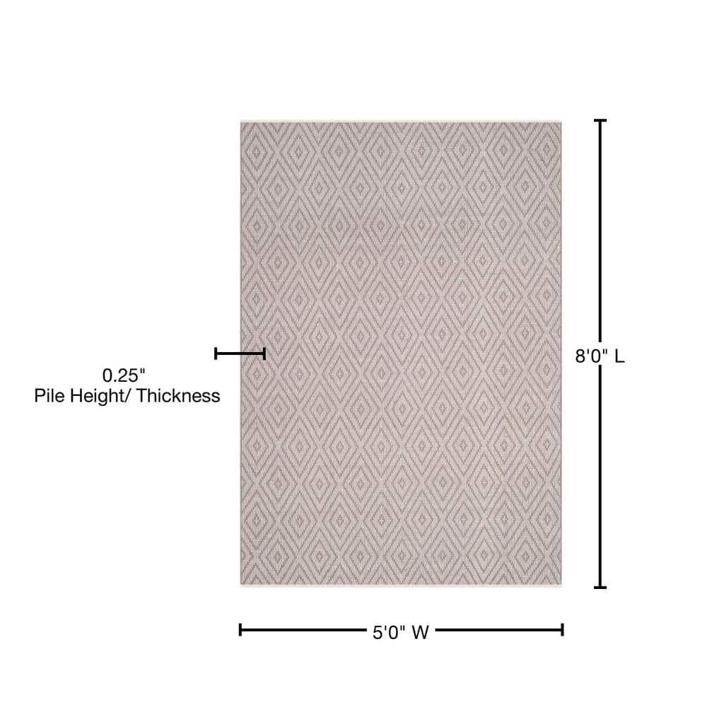 Montauk MTK811 Hand Woven Indoor Area Rug - Grey/Ivory - 5'x8' - Safavieh.