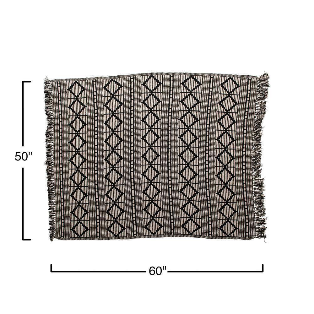 Bloomingville Hand Woven Throw Blanket