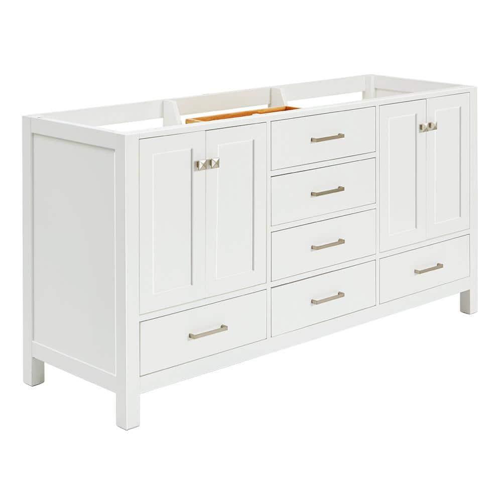Ariel A067d-Bc Cambridge 66" Double Free Standing Vanity Cabinet Only - White
