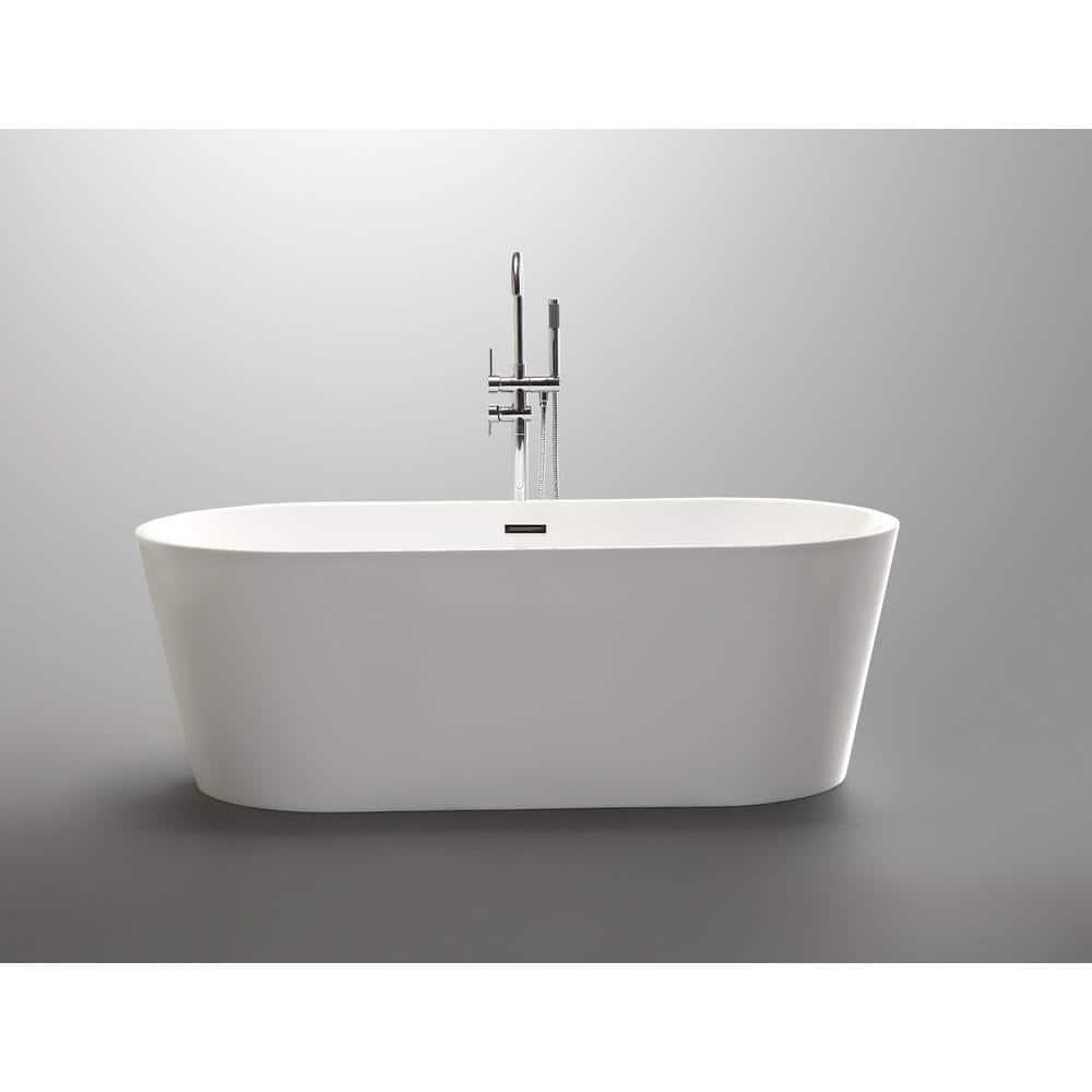 ANZZI FT-AZ098 Chand Series 67'' x 32'' Freestanding Soaking Acrylic Bathtub