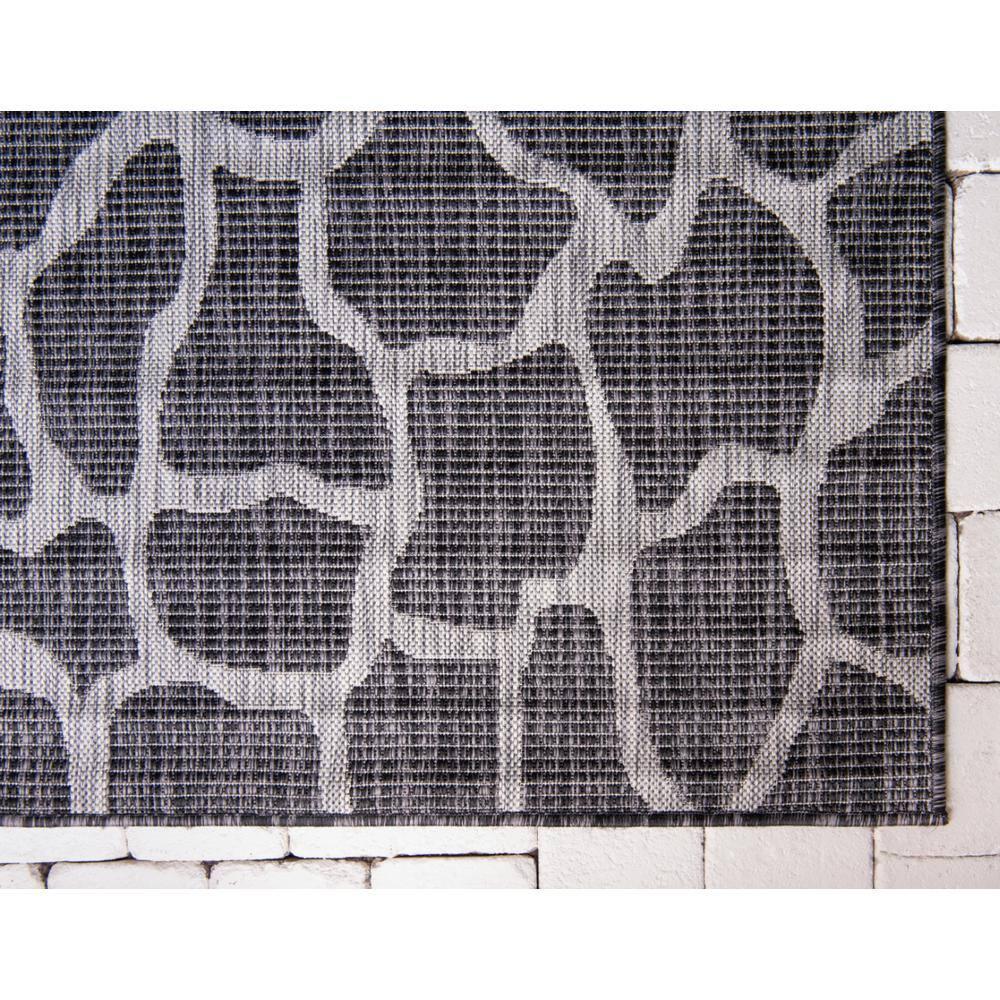 Unique Loom 6' 1 x 9' 0 Rectangle Indoor/Outdoor Safari Charcoal Gray Area Rug
