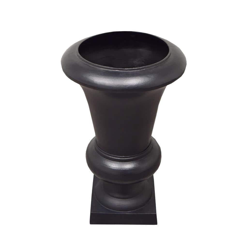 Ornate Cast Aluminum 40" Bird Bath with Planter - Black - Oakland Living