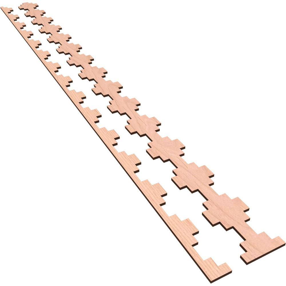 Ekena Millwork Gypsum Adjustable Wood Decorative Slat Wall Panel Kit