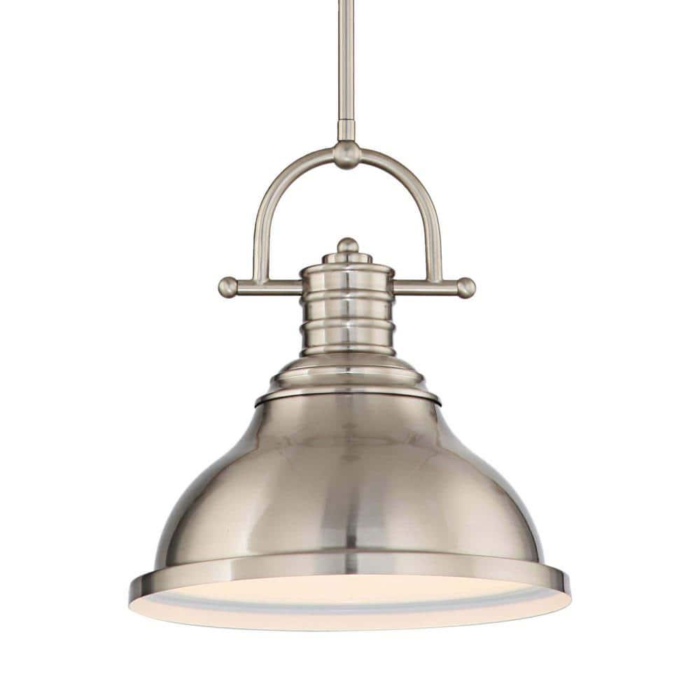 Volume Lighting  1-Light Indoor Brushed Nickel Downrod Pendant - Brushed Nickel