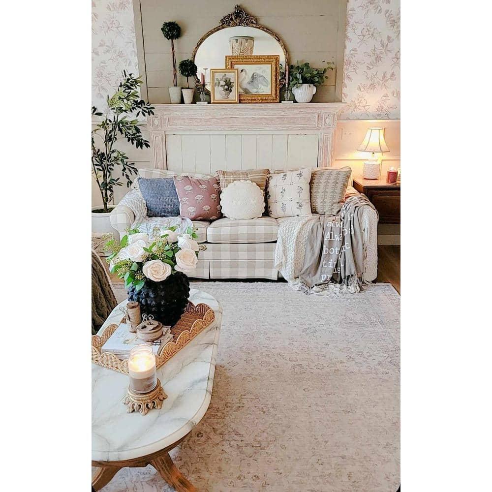 Hauteloom Rectangle Area Rug   Beige