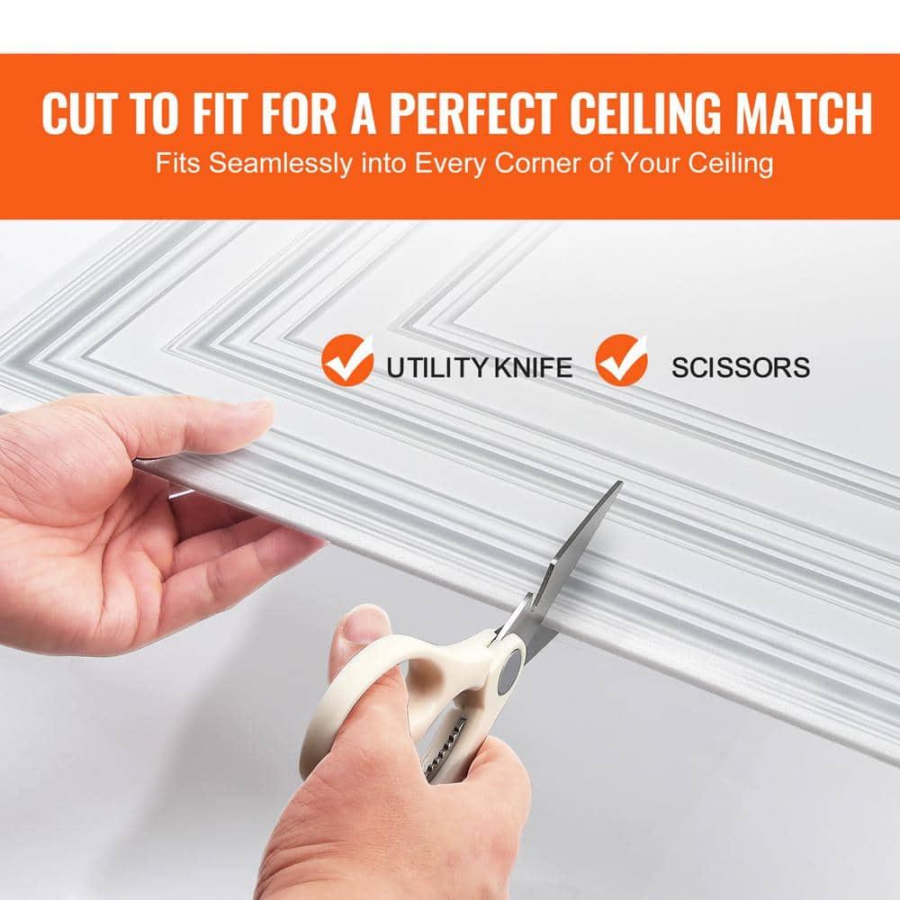 VEVOR Ceiling Tiles 12-Pack 24 x 24 in PVC Easy Installation White Peg Pattern | Wayfair