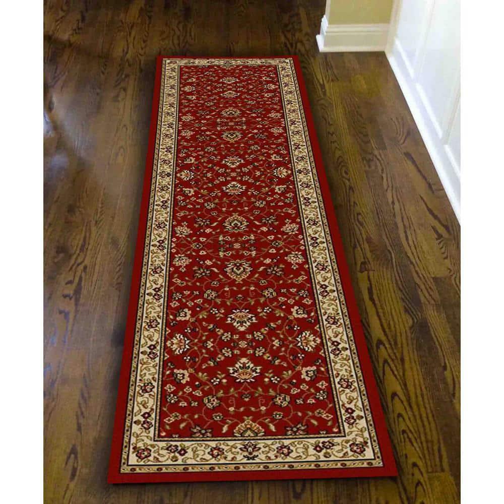 Radici Usa Como Area Rug 1597 Red Italian Bordered 2' 2" x 7' 7" Rectangle