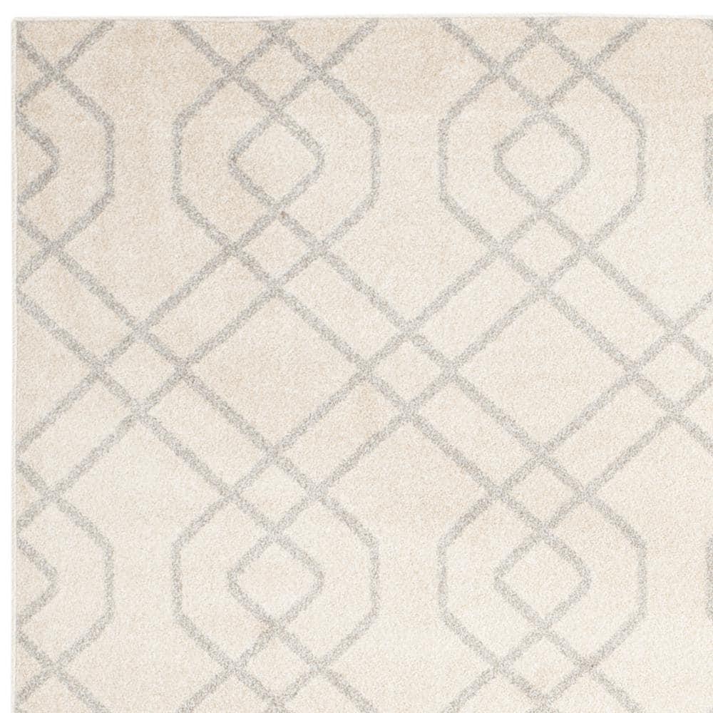 SAFAVIEH Amherst Roseann Geometric Area Rug, Ivory/Light Grey, 9' x 12'