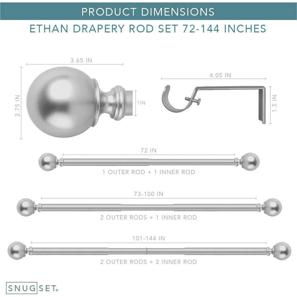 Steel Adjustable Single Curtain Rod