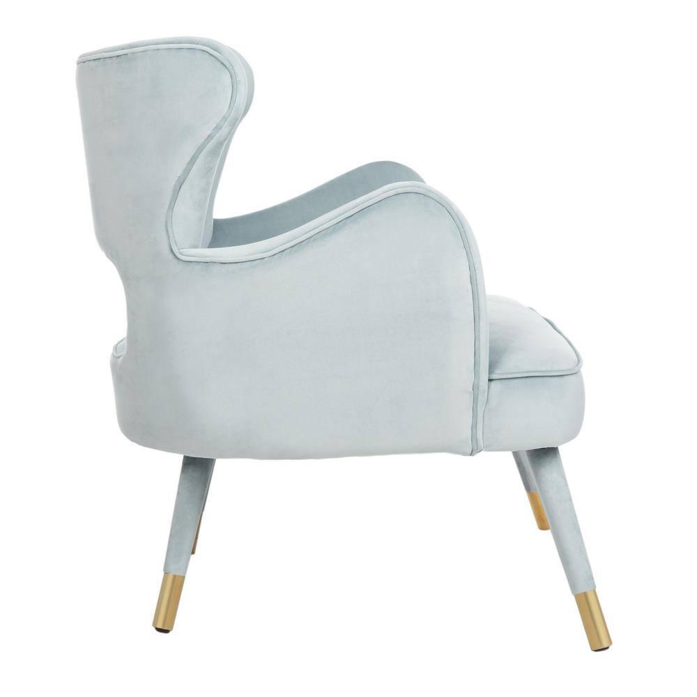Blair Wingback Accent Chair - ACH4504 - Slate Blue/Gold - Safavieh